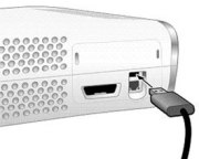 Plug the transfer cable into the BACK of your 360!