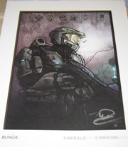 Signed Master Chief Halo print