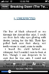 Breaking Dawn on Kindle for iPhone