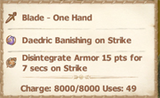 Mehrunes' Razor stats