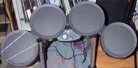 Rock Band drums with MCU pads (and rubber bands!)