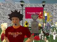 Second Life Hokie Memorial Wall